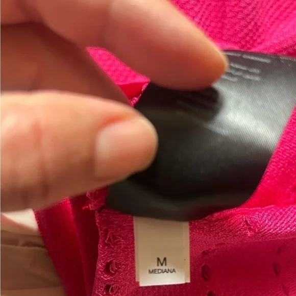 Bebe Pink Elissa Scalloped Dress. Size M - Picture 9 of 13